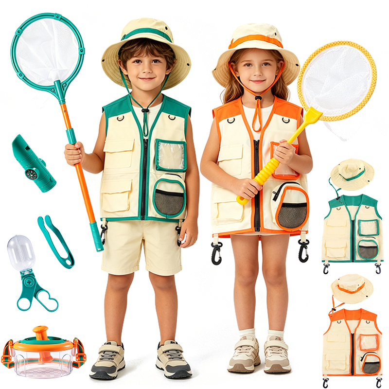 Kids Outdoor Adventure Kit - Nature Explorer Adventure Kit Hat Vest