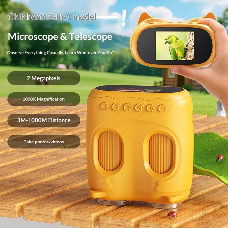 2-in-1 Educational Kids Binocu - Kids Outdoor Microscope recension och pris