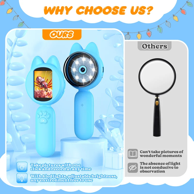 2inch IPS Digital Microscope 1 - Kids Outdoor Microscope recension och pris