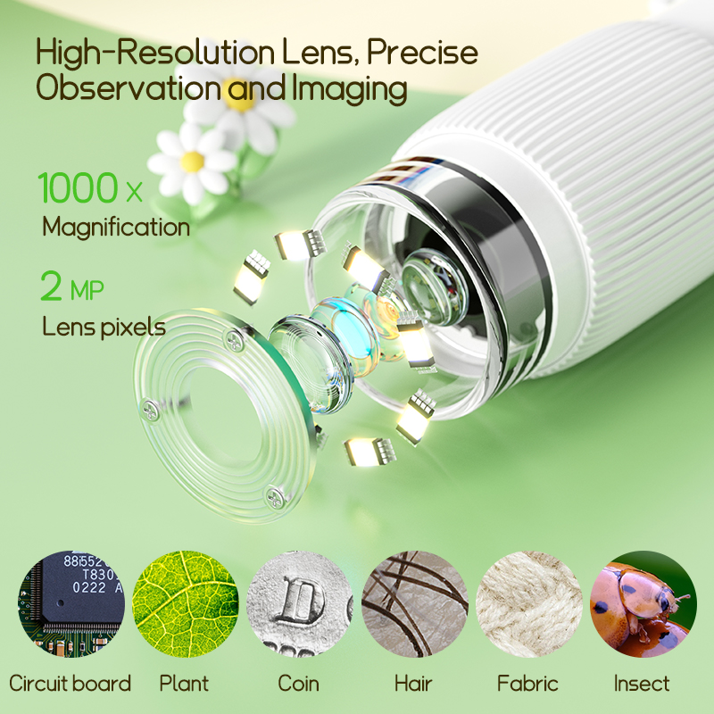 2.0 Inch Mini Pocket Microscop - Kids Outdoor Microscope recension och pris