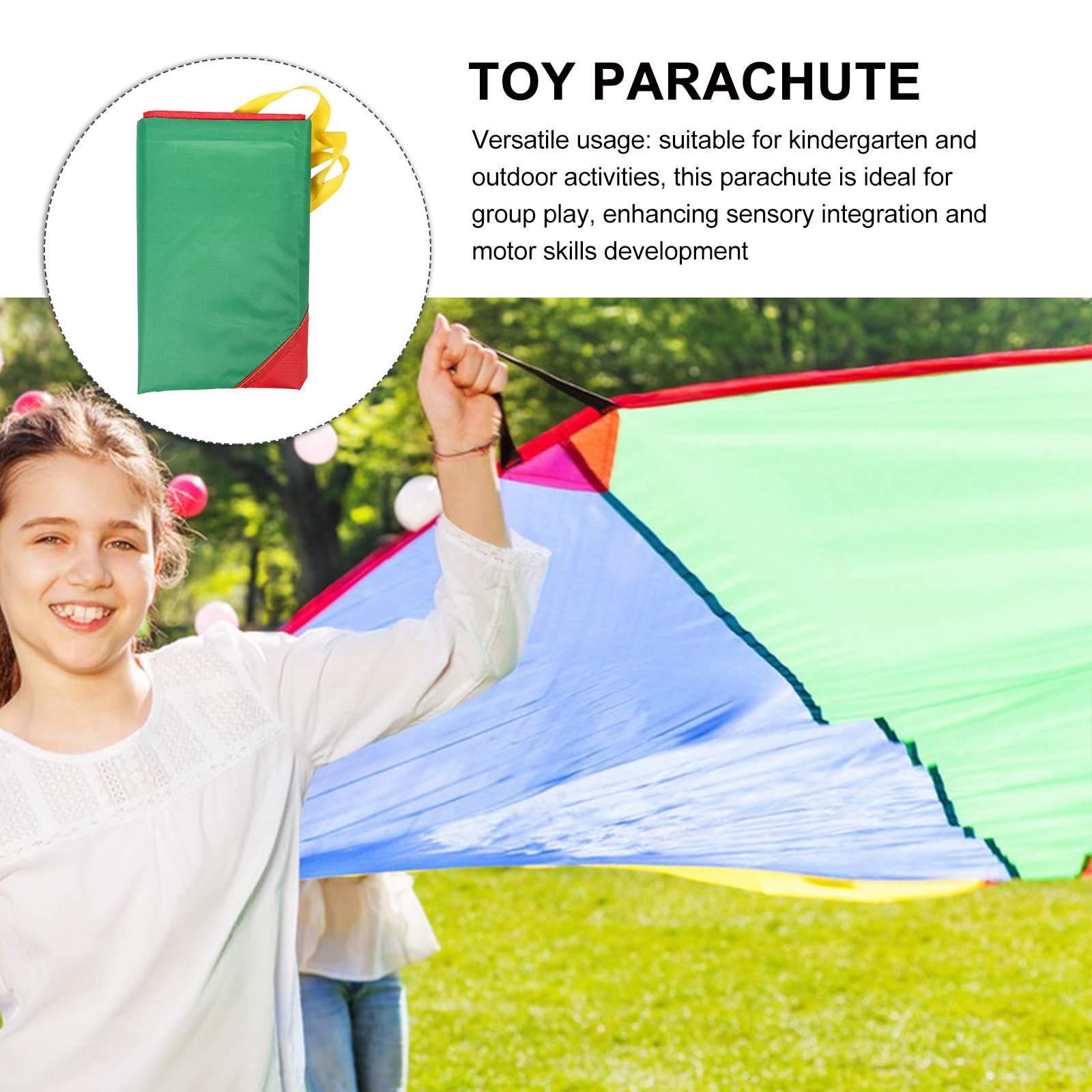 Colorful Rainbow Parachute Kid - Play Kids Outdoor recension och pris