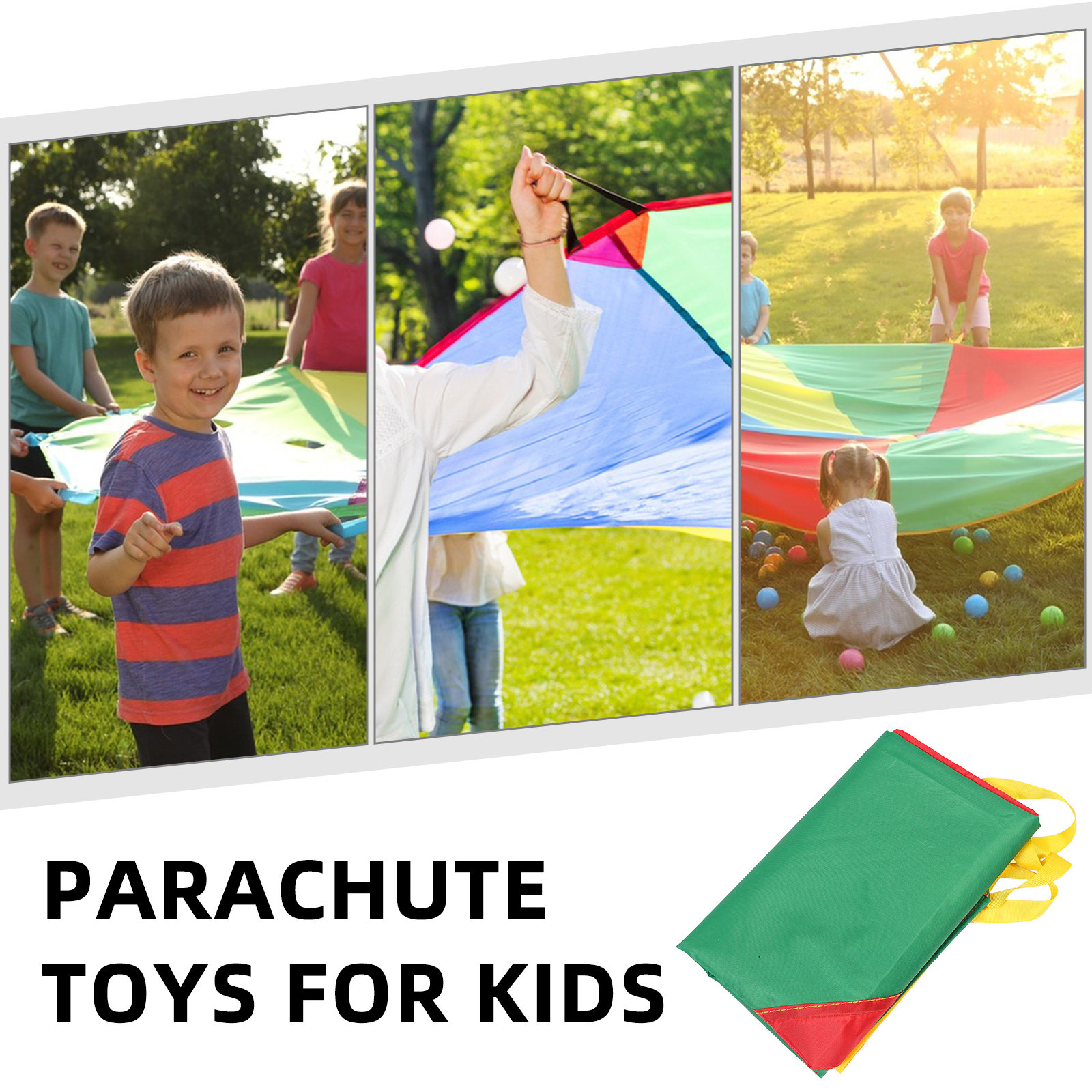 Colorful Rainbow Parachute Kid - Play Kids Outdoor recension och pris