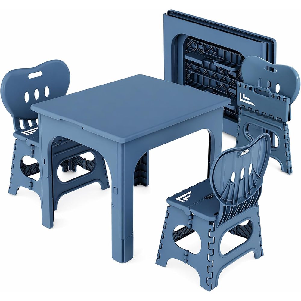 oldable Table and Chair Set, H - Kids Outdoor Wooden Table recension och pris