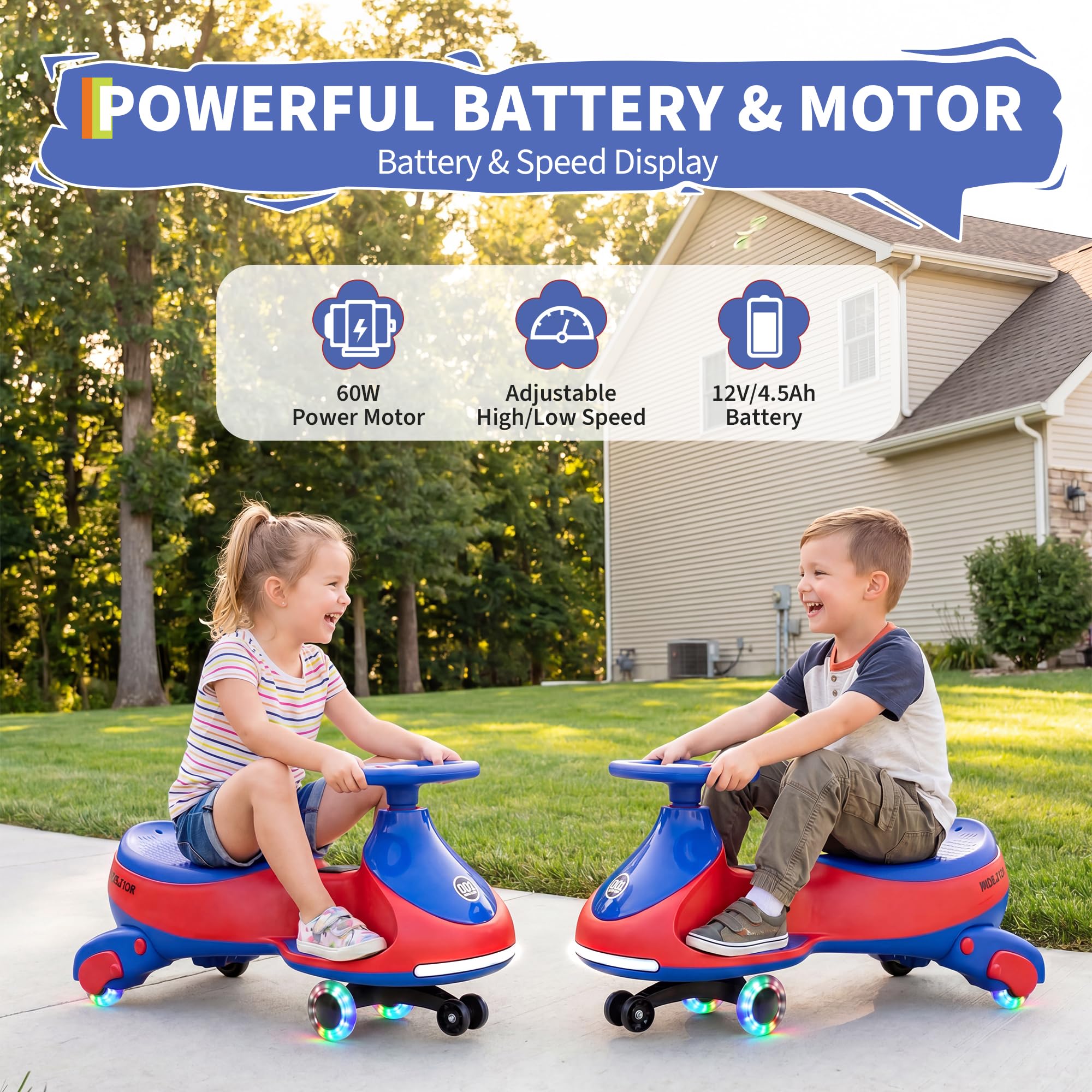 12V Electric Wiggle Car Kids W - Ride On Toy Car recension och pris