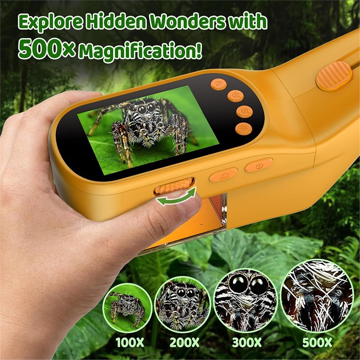 500X Handheld Microscope for K - Kids Outdoor Microscope recension och pris