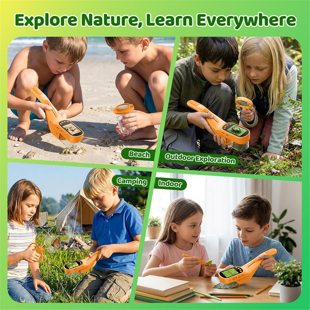 500X Handheld Microscope for K - Kids Outdoor Microscope recension och pris