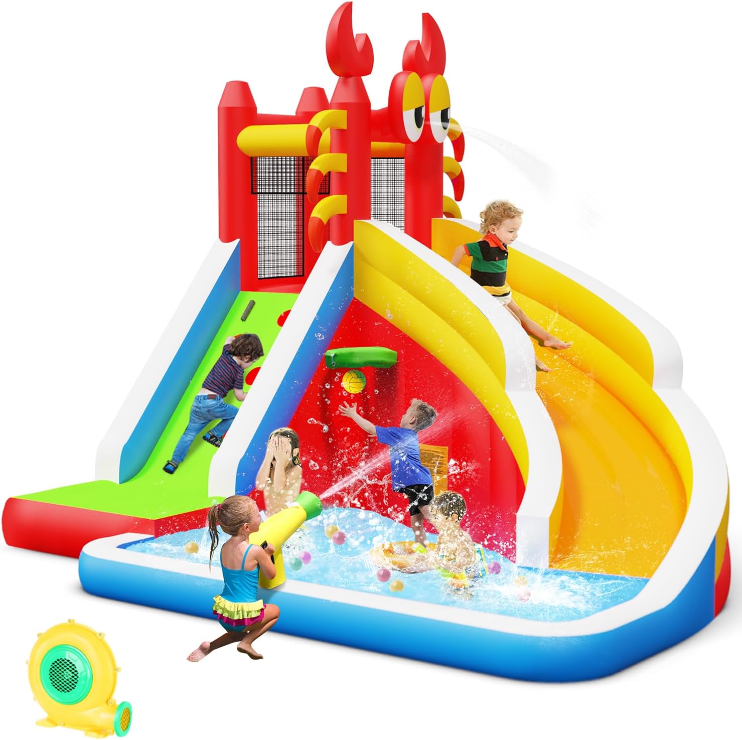 Large Inflatable Bounce House  - Kids Outdoor Basketball recension och pris