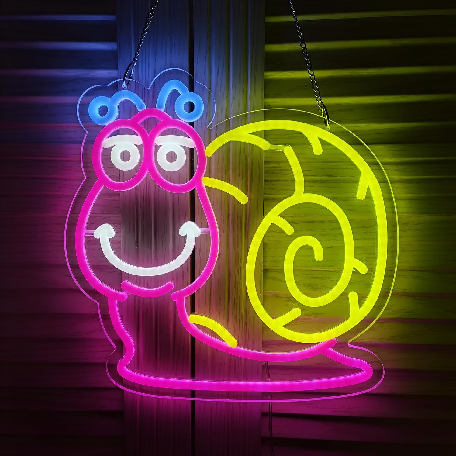 Snail Neon Sign Cartoon Cute A - Kids Outdoor Zoo recension och pris