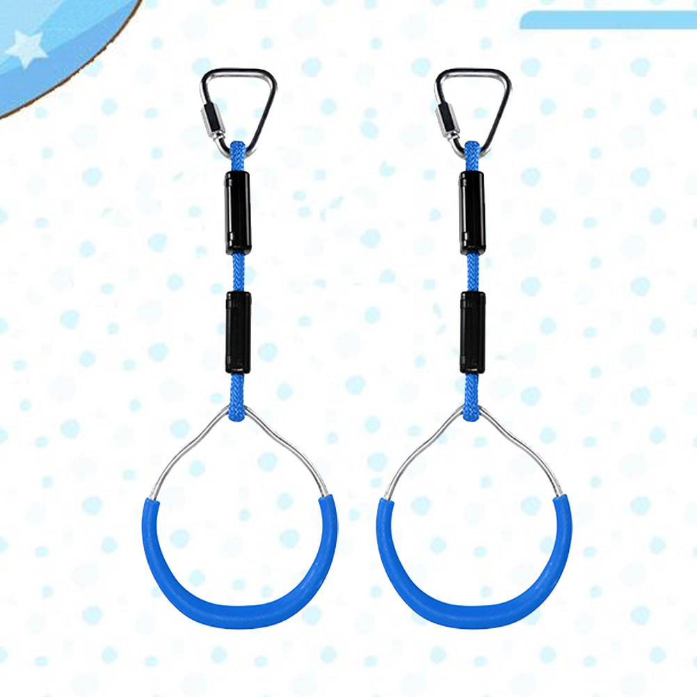 2Pcs Blue Gymnastic Rings 120K - Kids Outdoor Ninja Course recension och pris