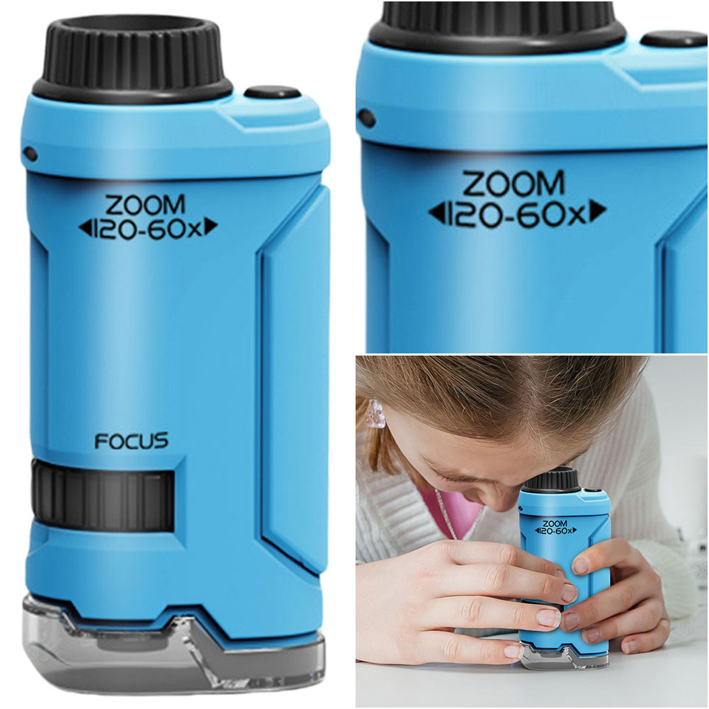 New 60x-120x Handheld Microsco - Kids Outdoor Microscope recension och pris