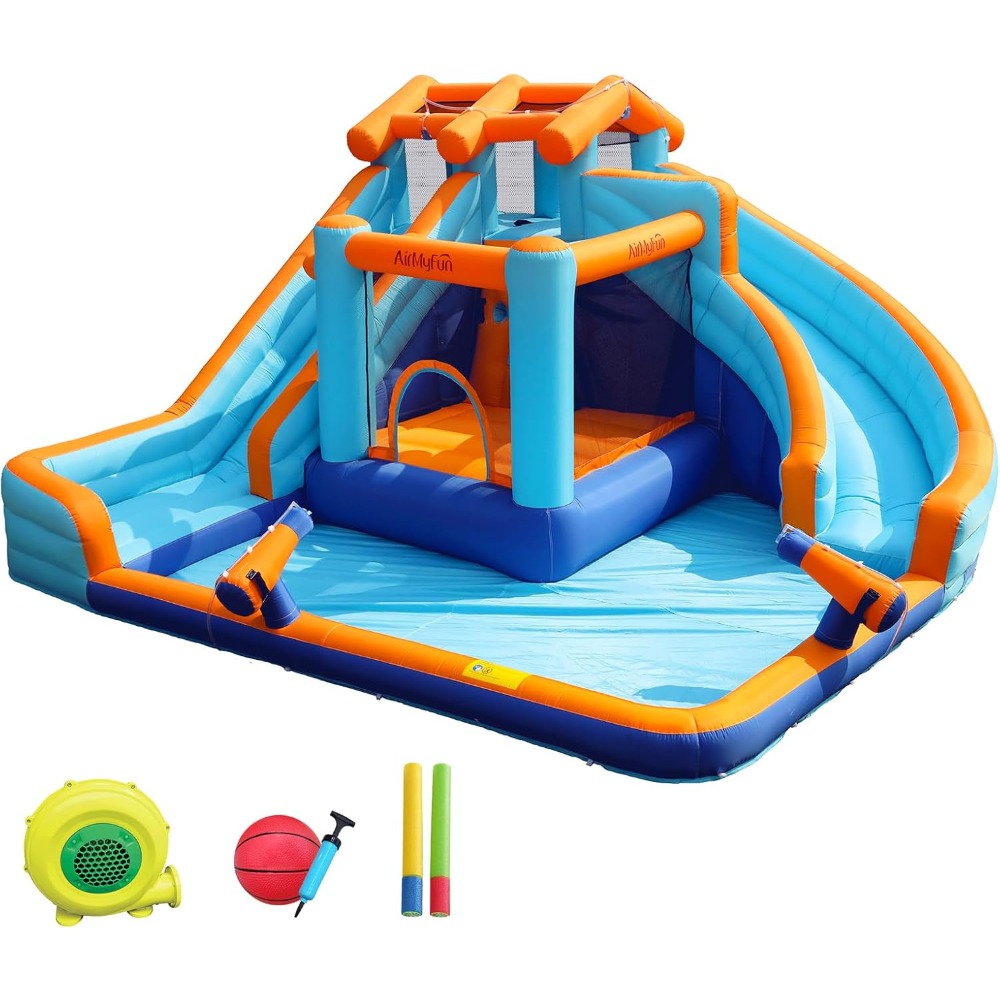 Large Water Slide Bounce House - Kids Outdoor Playhouse recension och pris
